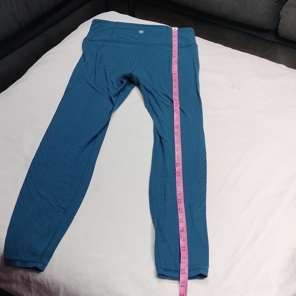 Athleta Elation laser cut 7/8 tight women's size small, dark teal - Picture 6 of 9